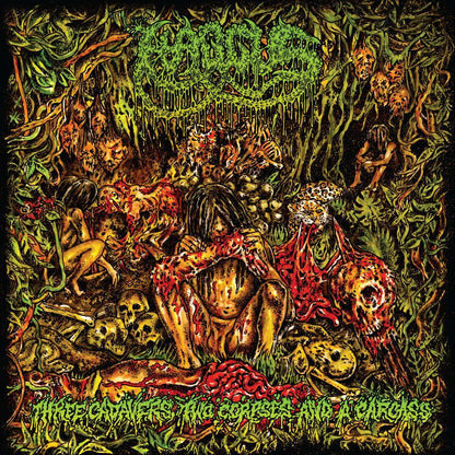 Haggus - 3 Cadavers, 2 Corpses And A Carcass (Limited Edition, Neon Green, 7-Inch Vinyl EP) - Joco Records