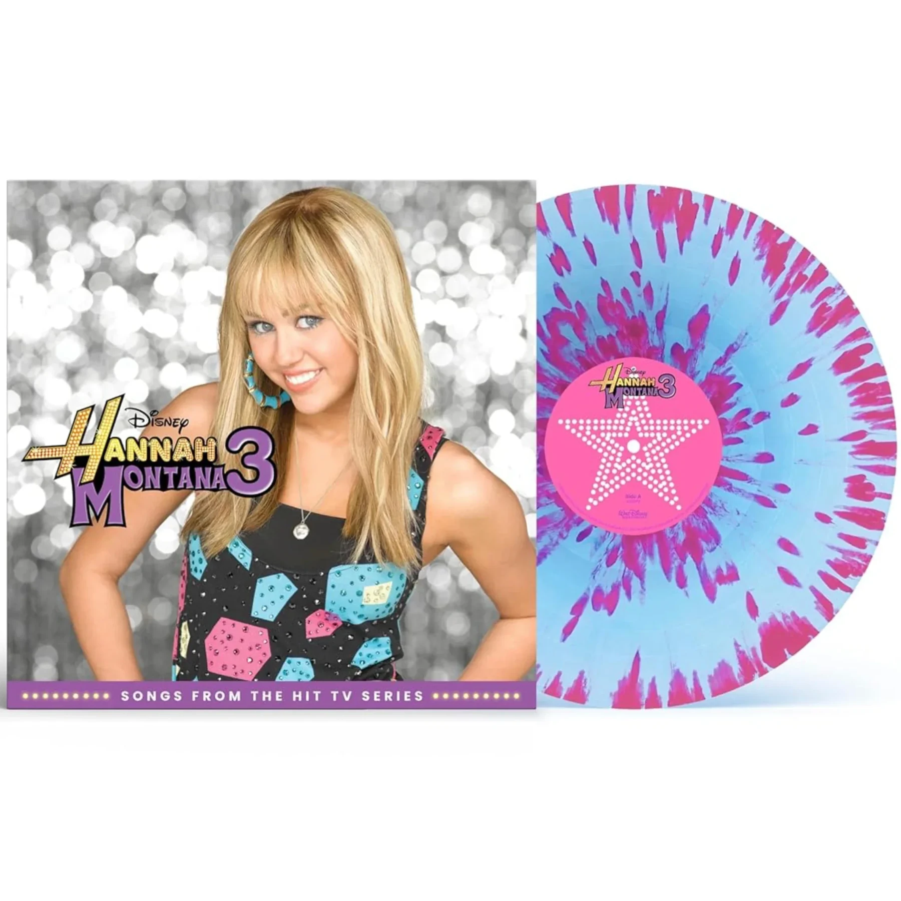 Hannah Montana 3 (Soundtrack) (Blue & Pink Splatter Vinyl) (LP) - Joco Records