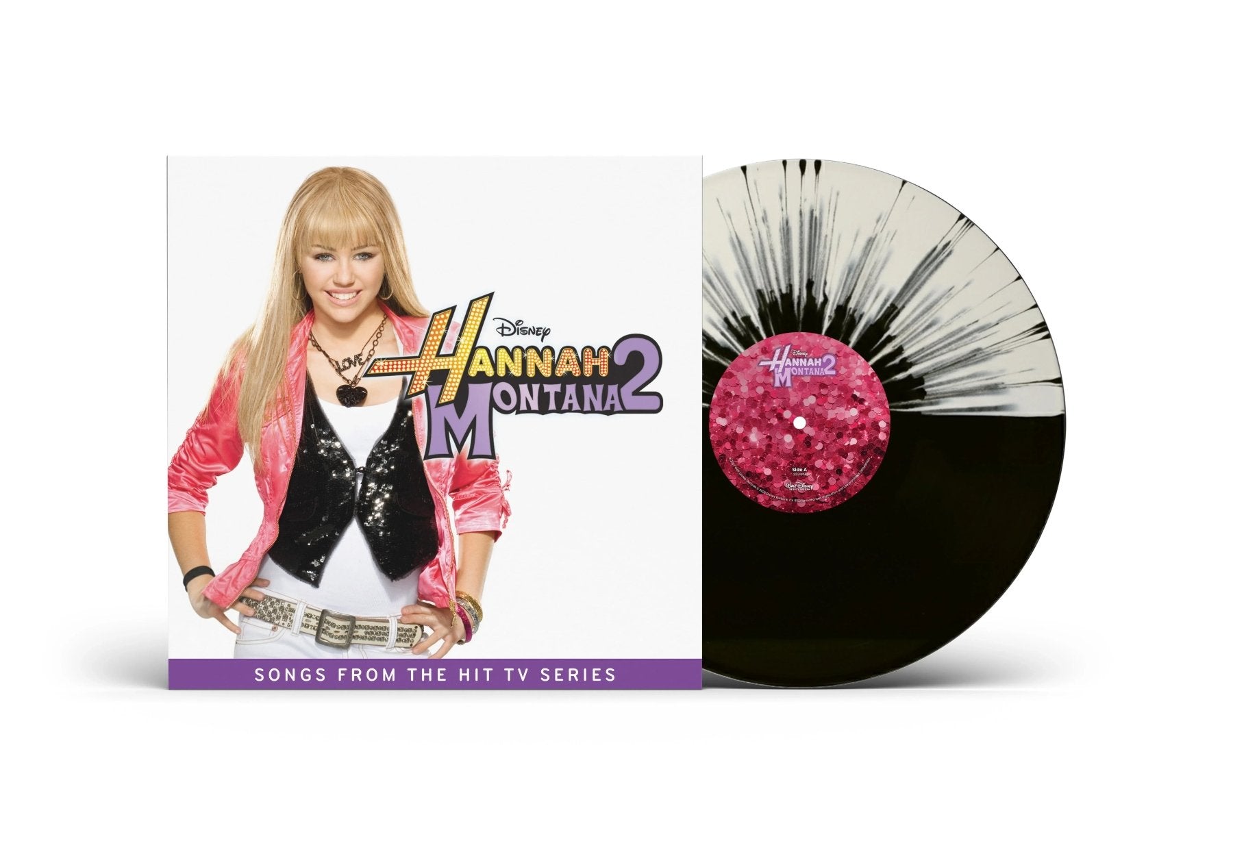 Hannah Montana - Hannah Montana 2 (Original Soundtrack) (Split Black/White Splatter Vinyl) - Joco Records