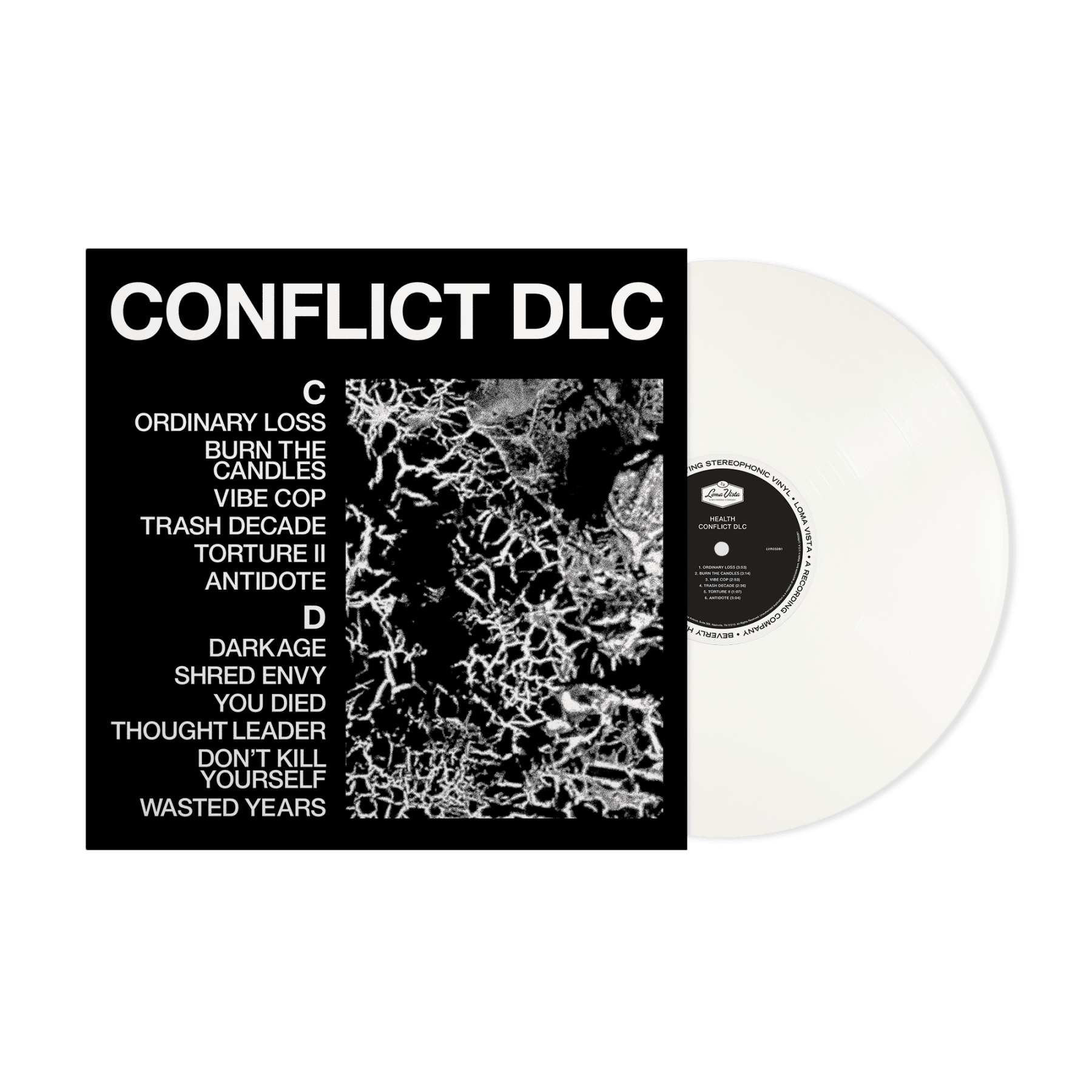 Health - Conflict DLC (Indie Exclusive, White Vinyl, Signed Insert) (LP) - Joco Records