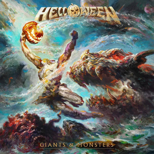 Helloween - Giants & Monsters (Ocean Blue Marbled Vinyl, Pumpkin Etching & Booklet) (2 LP) - Joco Records