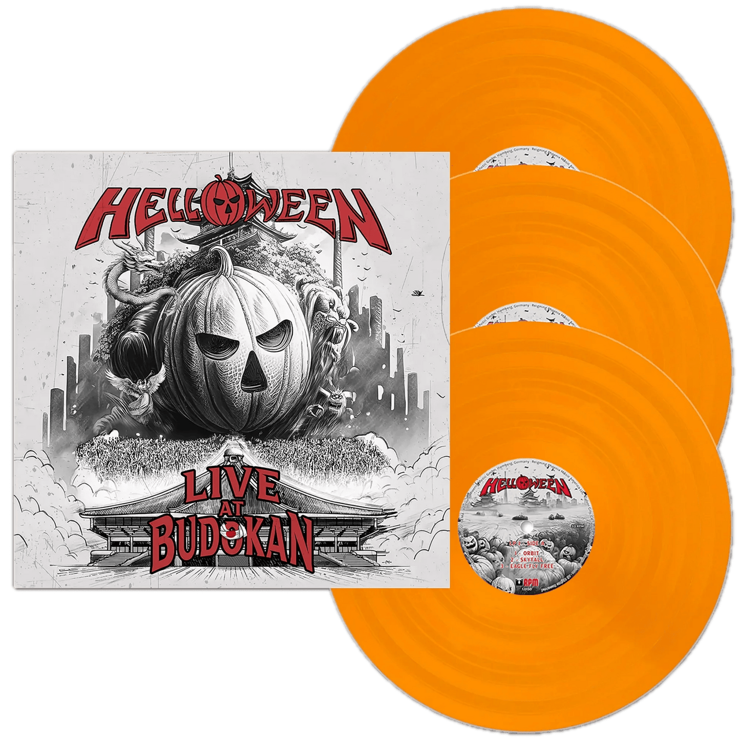 Helloween - Live At Budokan (Limited Edition, 180 Gram, Pumpkin Orange Vinyl) (3 LP) - Joco Records