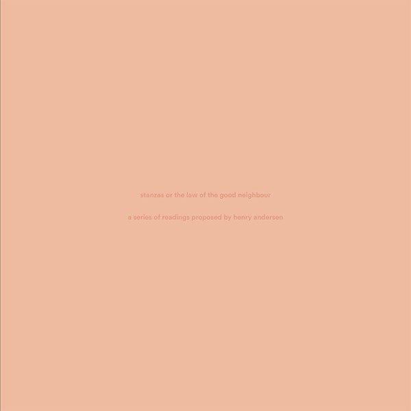 Henry Andersen - Stanzas Or The Law Of The Good Neighbour (LP) - Joco Records
