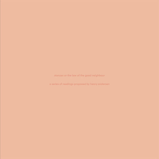HENRY ANDERSEN - Stanzas Or The Law Of The Good Neighbour