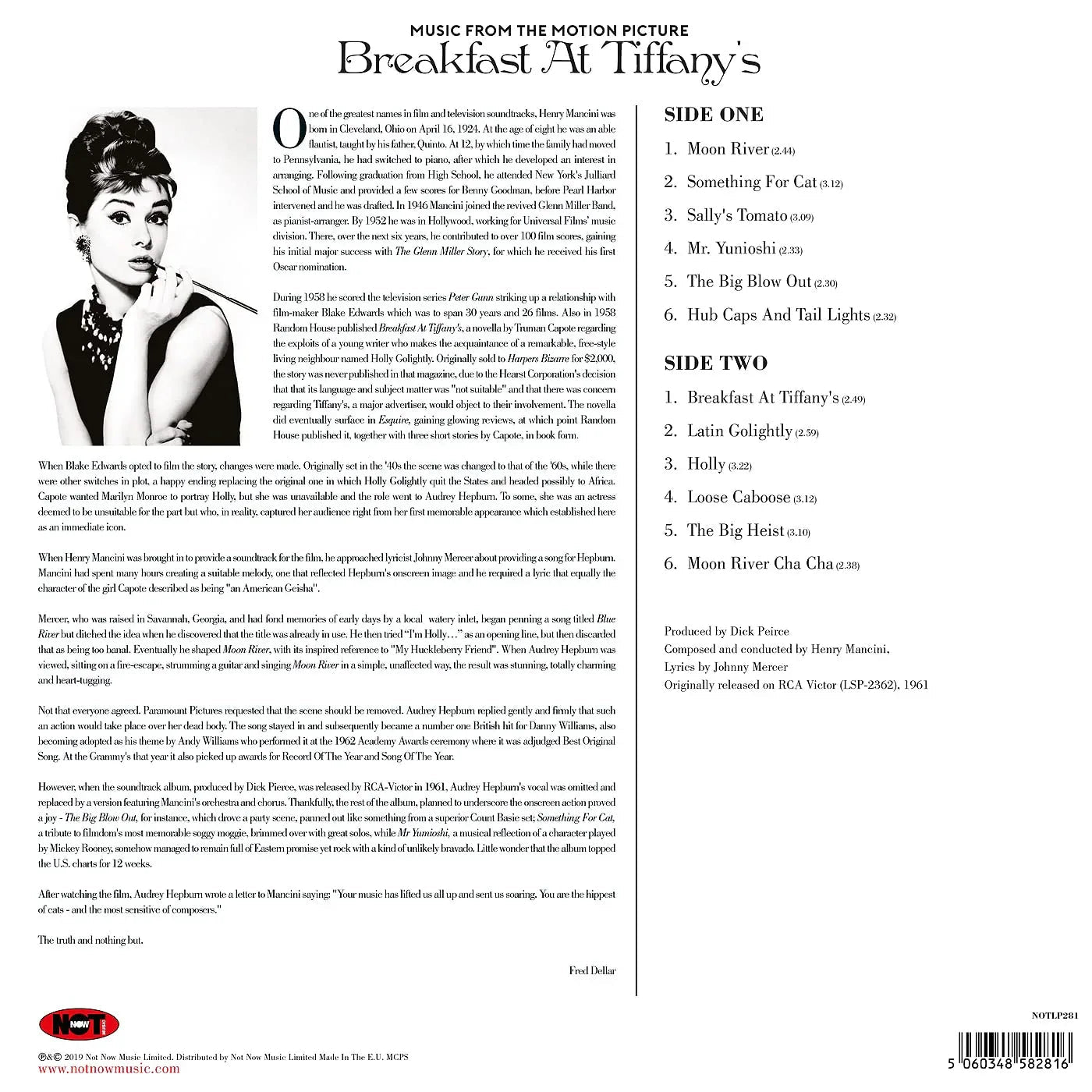 Henry Mancini - Breakfast At Tiffany's (Original Soundtrack) (Limited Edition, Pink Vinyl) (LP) - Joco Records