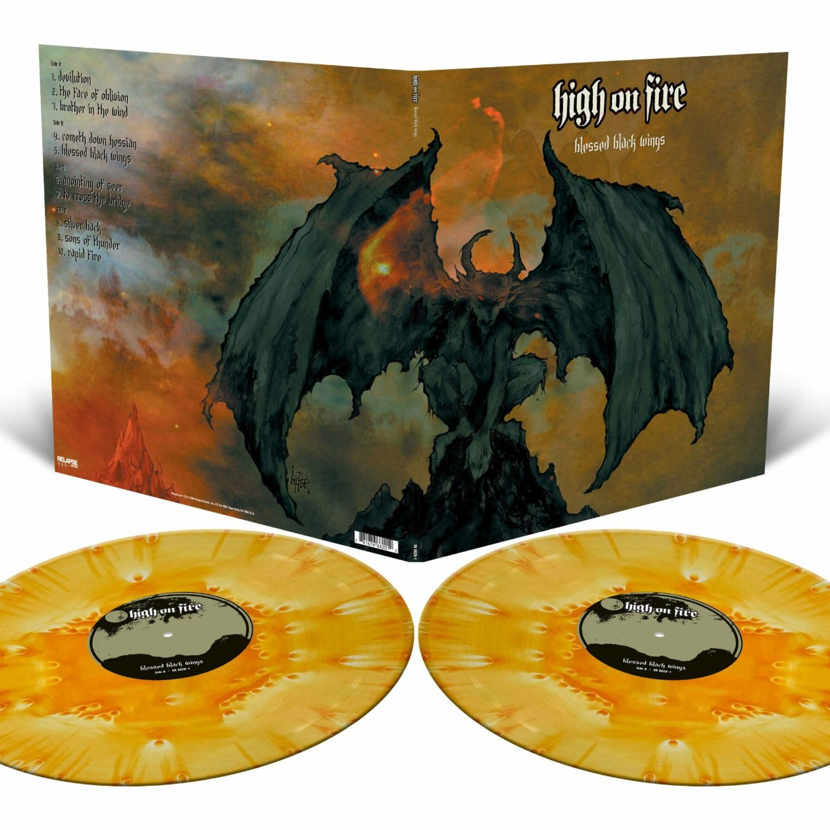 High on Fire - Blessed Black Wings (Colored Vinyl, Blue, Orange) (2 LP)