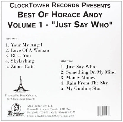 Horace Andy - Best of Horace Andy Vol. 1: Just Say Who (LP) - Joco Records