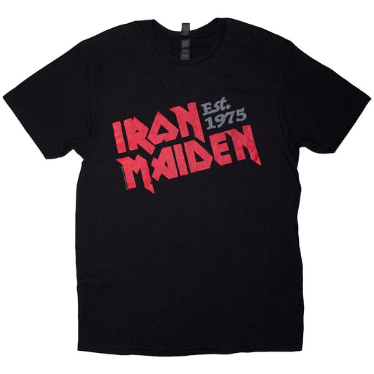 Iron Maiden - Est. 1975 Slanted Logo Black