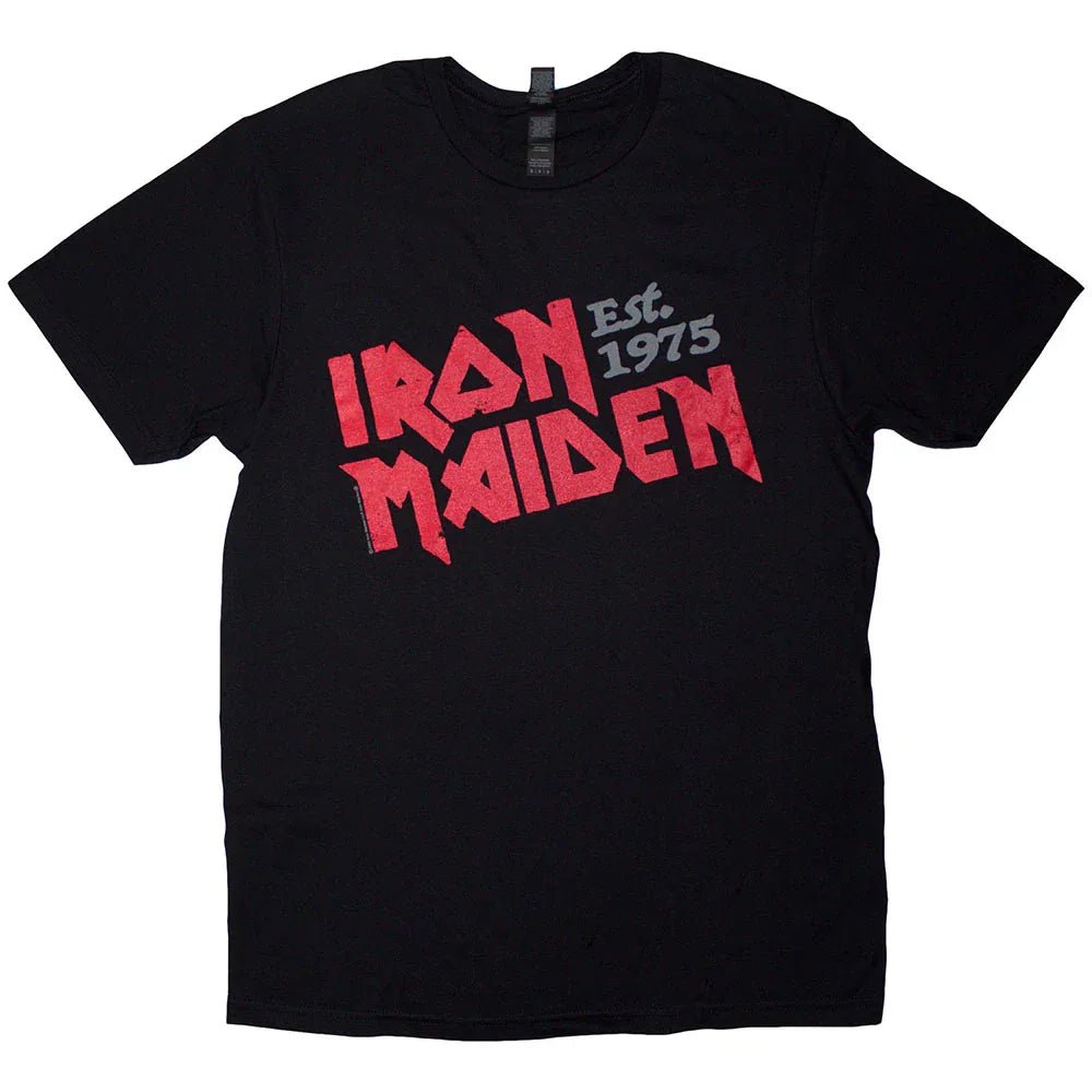 Iron Maiden - Est. 1975 Slanted Logo (T-Shirt) - Joco Records