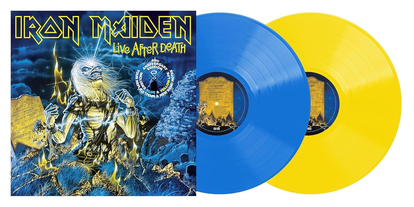Iron Maiden - Live After Death: 40th Anniversary Edition (Limited Collector's Edition, Blue & Yellow Vinyl) (2 LP) - Joco Records