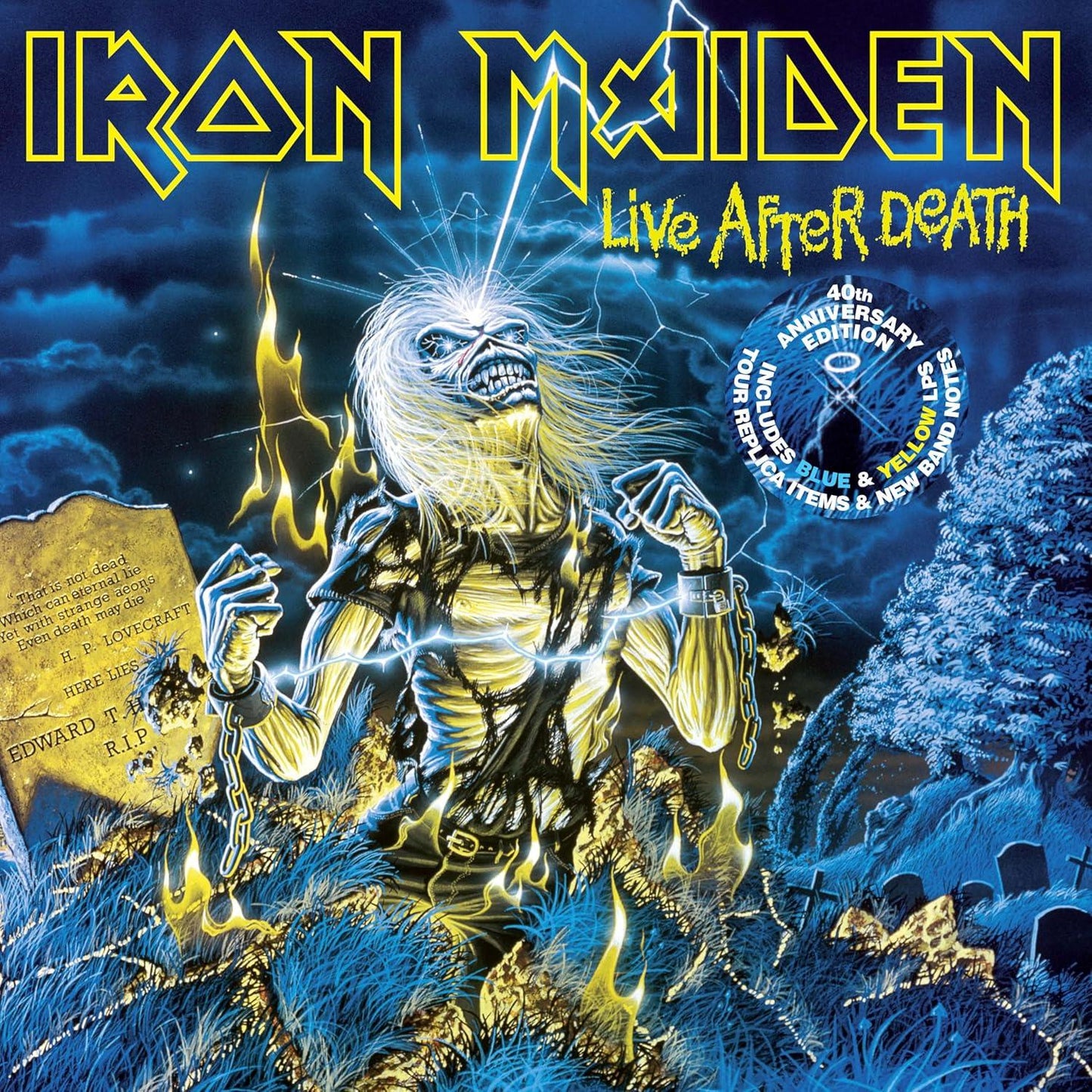 Iron Maiden - Live After Death: 40th Anniversary Edition (Limited Collector's Edition, Blue & Yellow Vinyl) (2 LP) - Joco Records