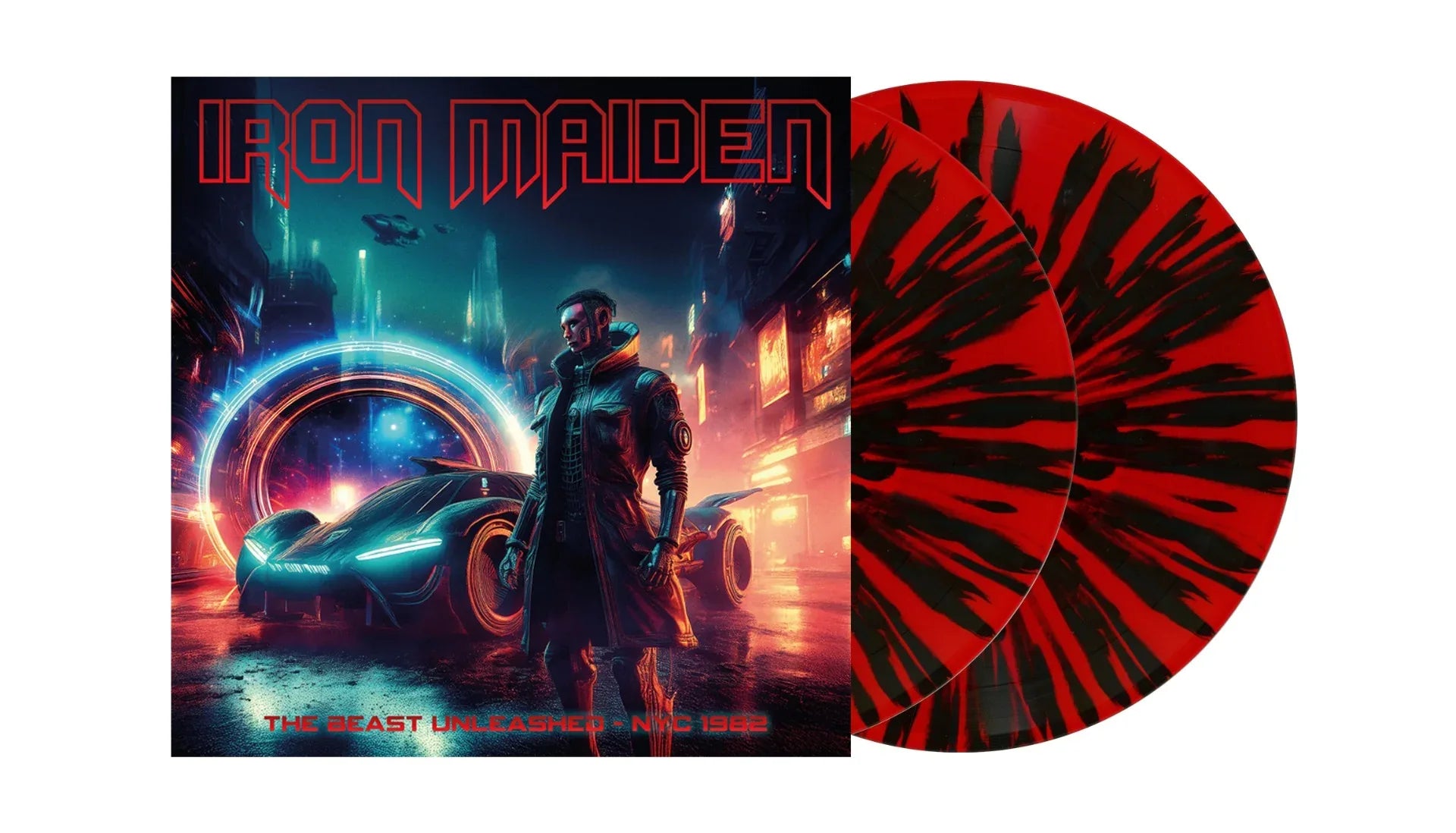 Iron Maiden - The Beast Unleashed - NYC 1982 (Red & Black Splatter Vinyl) (2 LP)
