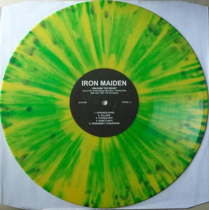 Iron Maiden - Unleash The Beast: Live At De Vereeniging Nijmegen, Netherlands 1981 (Limited Import, Green & Yellow Splatter Vinyl) (LP) - Joco Records