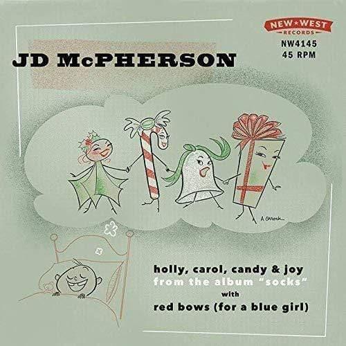 Jd Mcpherson - Holly, Carol, Candy & Joy / Red Bows (For A Blue Girl) Snow Glo (7-Inch Single) - Joco Records