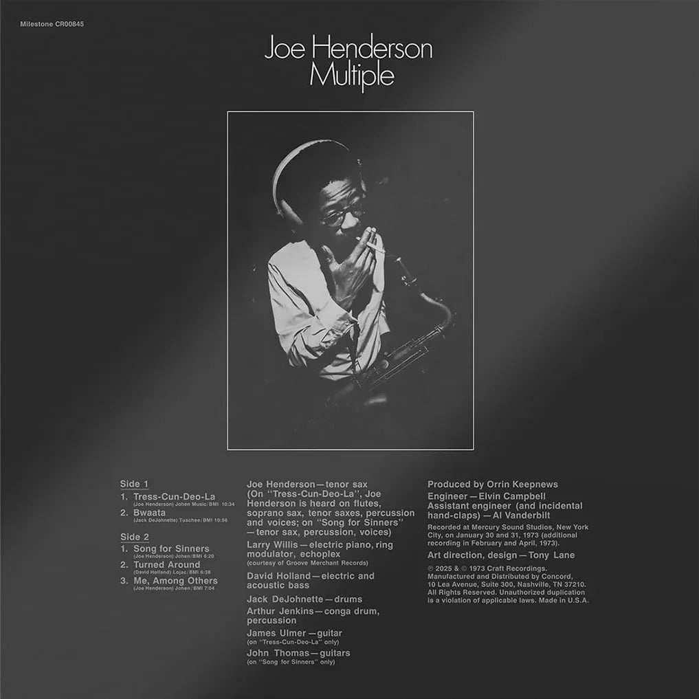 Joe Henderson - Multiple (Jazz Dispensary Top Shelf Series) (180 Gram) (LP) - Joco Records