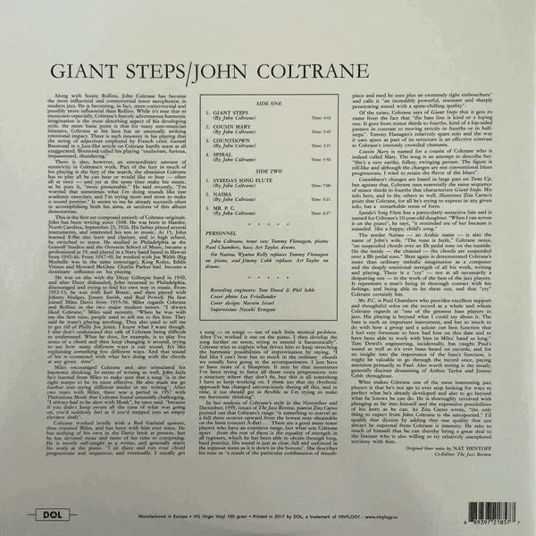 John Coltrane - Giant Steps (Gatefold, 180 Gram) (LP) - Joco Records