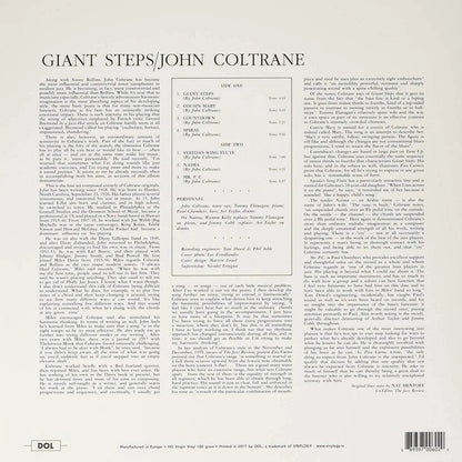 John Coltrane - Giant Steps (Limited Edition, 180 Gram, Blue Vinyl) (LP) - Joco Records