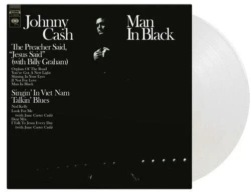 Johnny Cash - Man In Black (Limited Edition Import, 180 Gram Crystal Clear Vinyl) (LP) - Joco Records