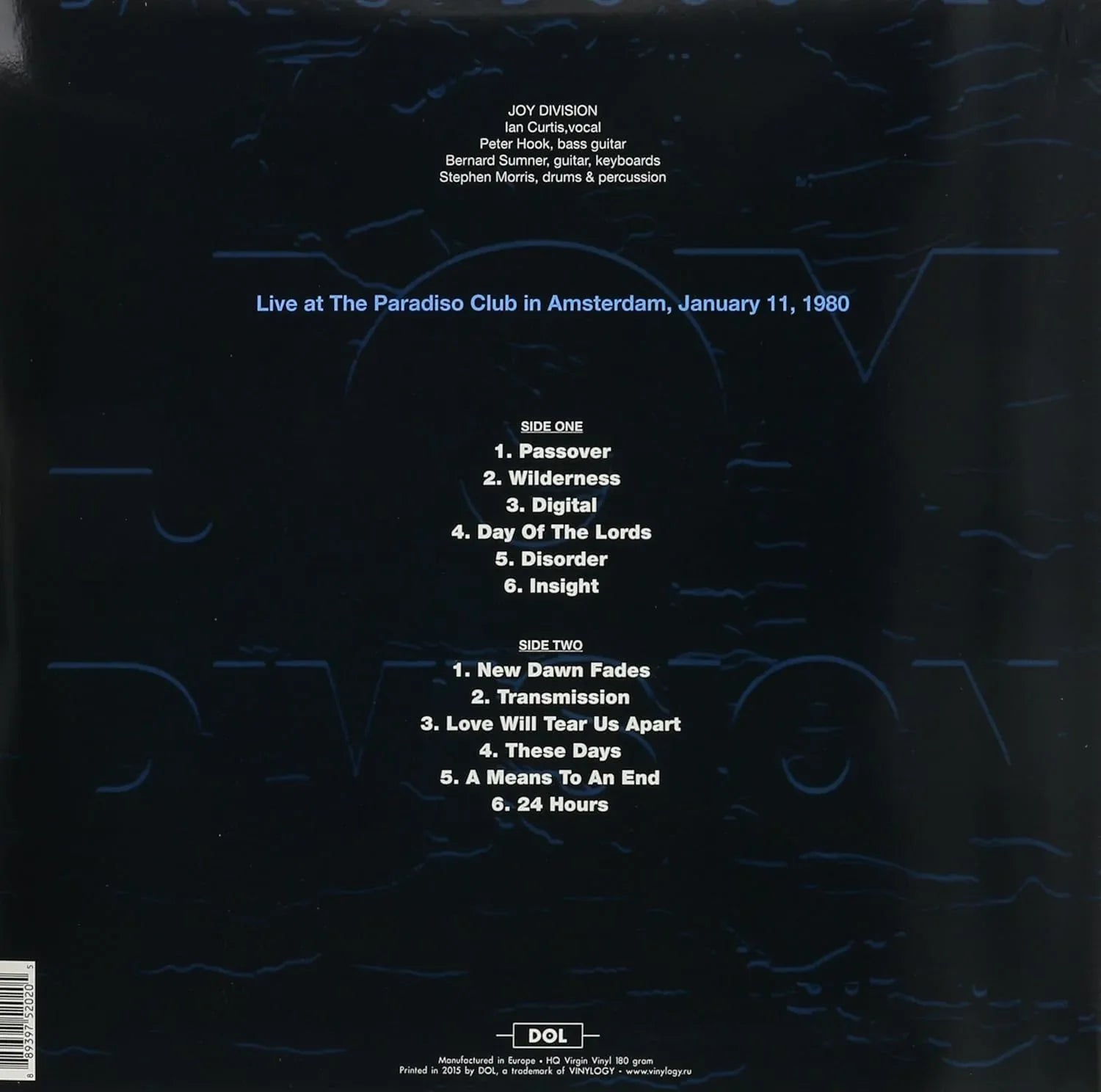 Joy Division - Live In Holland - January 1980 (Broadcast Import) (LP) - Joco Records