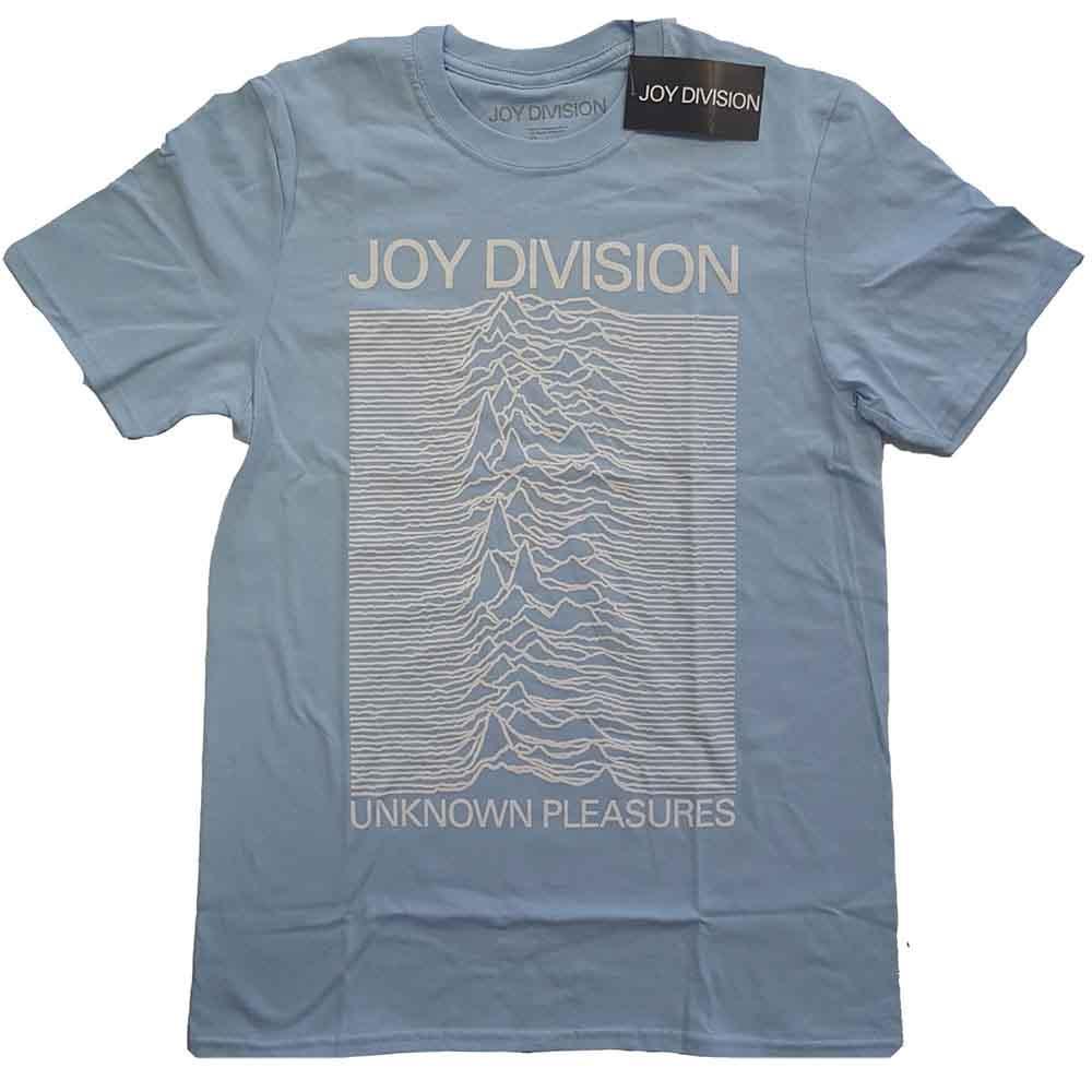 Joy Division - Unknown Pleasures White On Blue (T-Shirt) - Joco Records