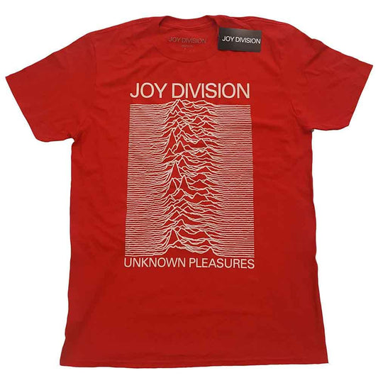 Joy Division - Unknown Pleasures White On Red (T-Shirt) - Joco Records