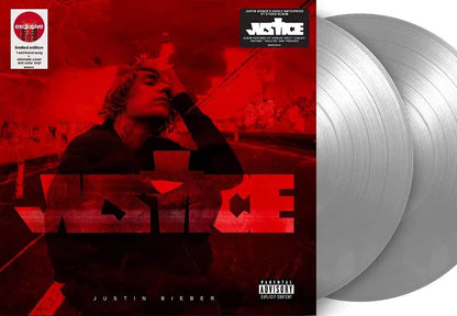 Justin Bieber - Justice (Limited Edition, Bonus Track, Alternate Cover, Silver Vinyl) (2 LP) - Joco Records