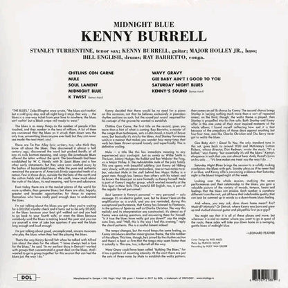 Kenny Burrell - Midnight Blue (Deluxe Gatefold Edition, Remastered, 180 Gram) (LP) - Joco Records