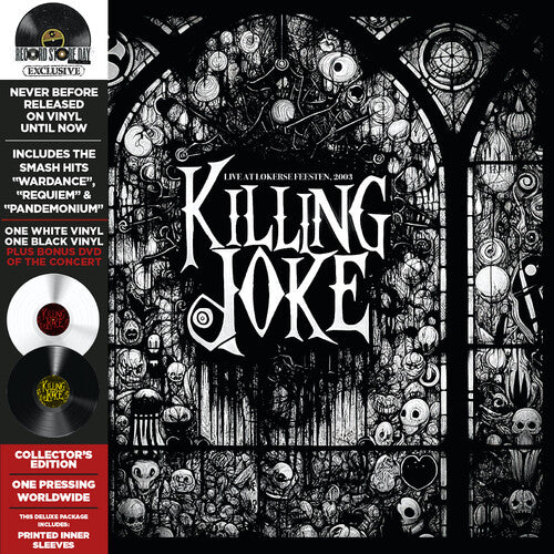 Killing Joke - Live at Lokerse Feesten, 2003 (Indie Exclusive) (Color Vinyl, Deluxe Edition, White & Black, With DVD) (2 LP) - Joco Records