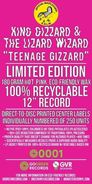 King Gizzard & The Lizard Wizard - Teenage Gizzard (Exclusive, Eco-Friendly & Recyclable, 180 Gram, Hot Pink Vinyl) (LP) - Joco Records