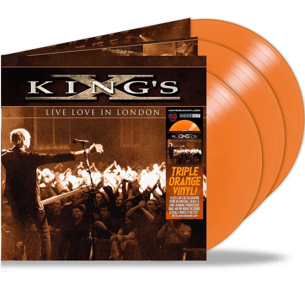 King's X - Live Love in London (Limited Edition, Gatefold, Orange Vinyl) (3 LP) - Joco Records