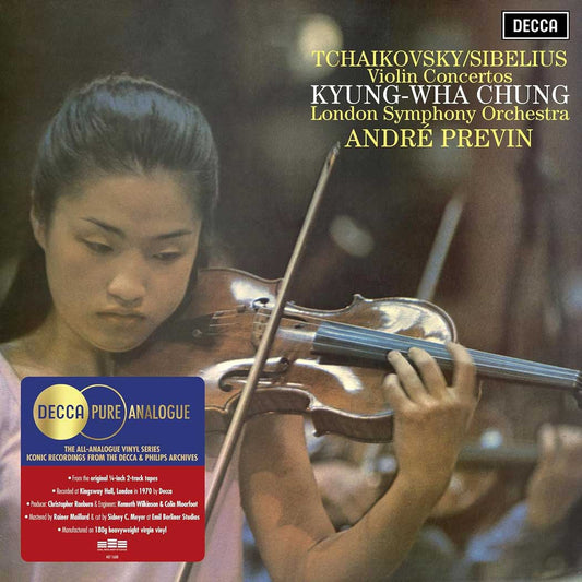 Kyung Wha Chung/London Symphony Orchestra/André Pr - Tchaikovsky & Sibelius Violin Concertos (Decca Pure Analogue Series) (Limited, 180 Gram) (LP)
