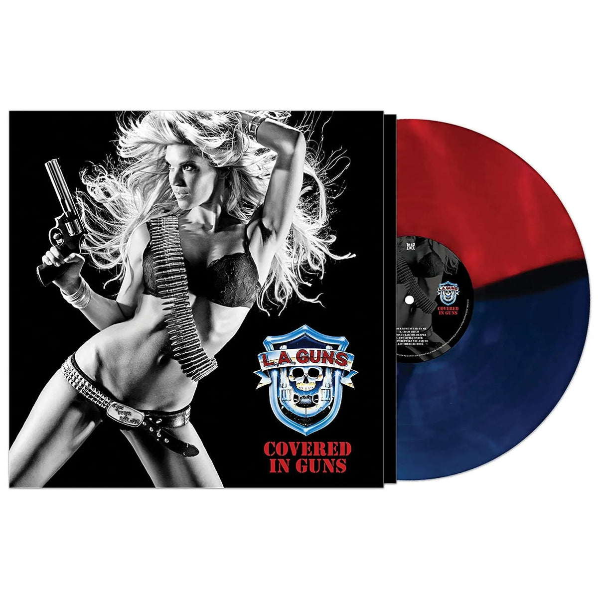 L.A. Guns - Covered In Guns (Limited Edition, Red & Blue Vinyl) (LP) - Joco Records
