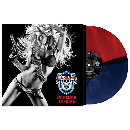 L.A. Guns - Covered In Guns (Limited Edition, Red & Blue Vinyl) (LP) - Joco Records