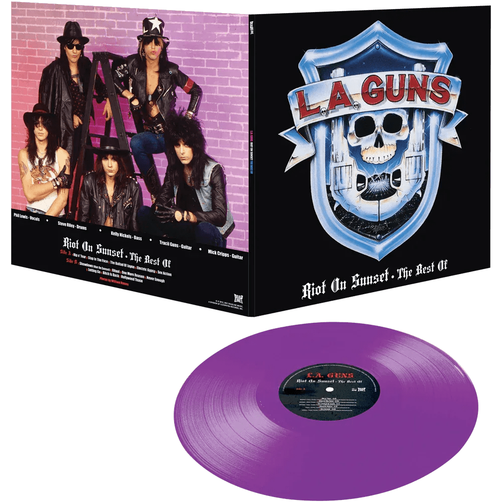 L.A. Guns - Riot On Sunset: The Best Of (Limited Edition, Purple Marble Vinyl) (LP) - Joco Records