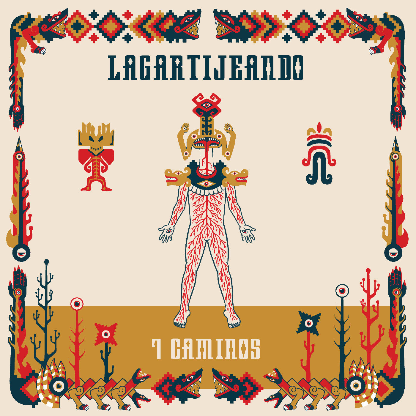 Lagartijeando - 7 Caminos (Orange Vinyl)