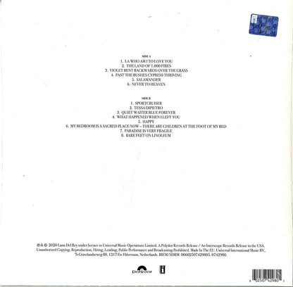 Lana Del Rey - Violet Bent Backwards Over The Grass (Gatefold, 180 Gram) (LP) - Joco Records