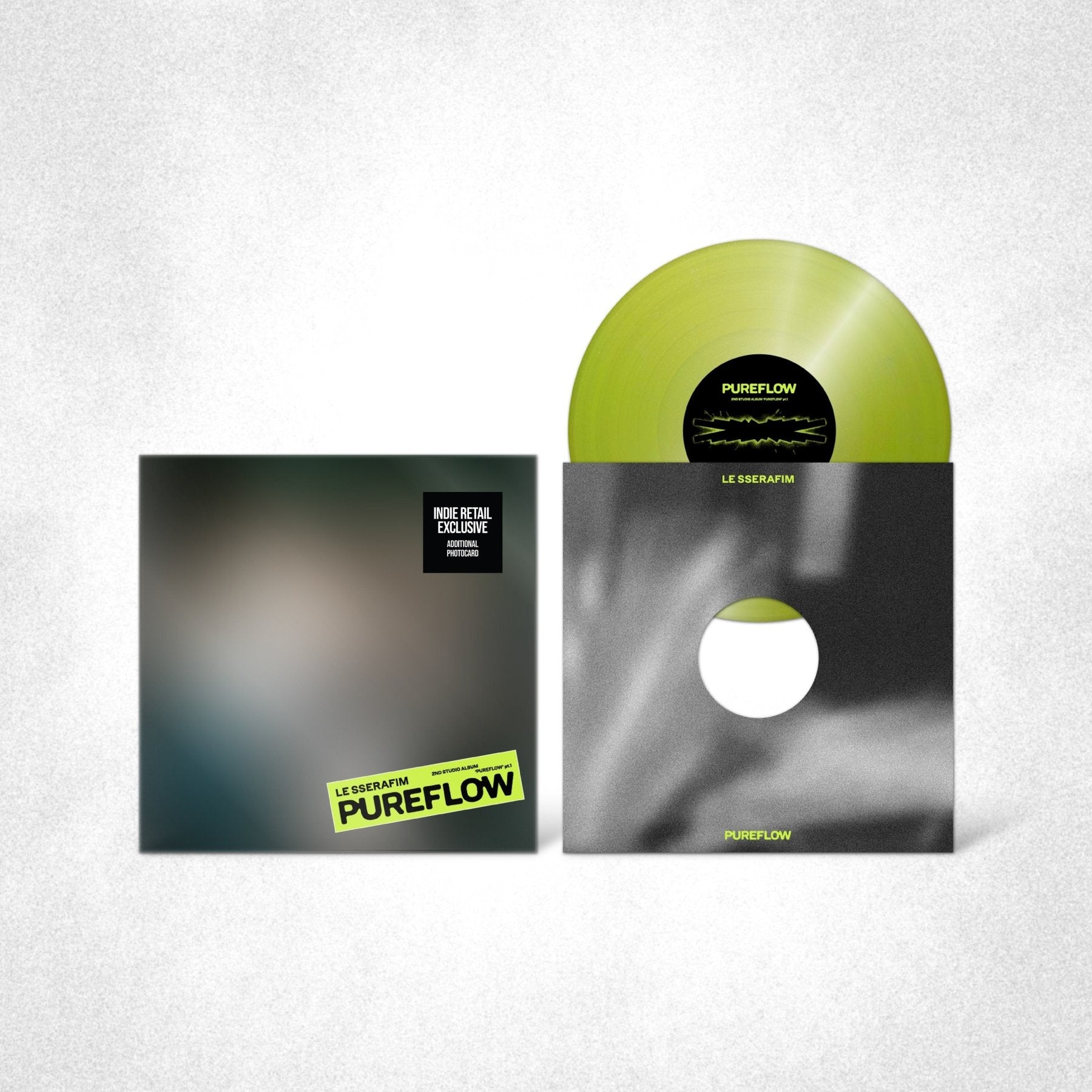 Le Sserafim - 2nd Studio Album ‘Pureflow’ Pt.1 Vinyl (Indie Exclusive, Electric Yellow Glitter Vinyl) (LP) - Joco Records