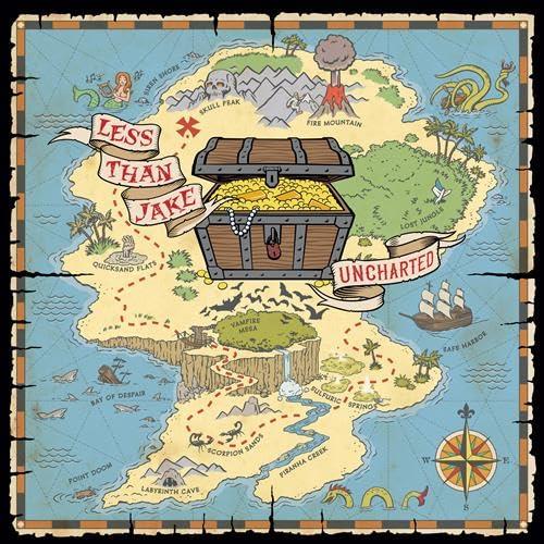 Less Than Jake - Uncharted (Indie Exclusive, Easter Tri-Stripe Vinyl) (LP) - Joco Records