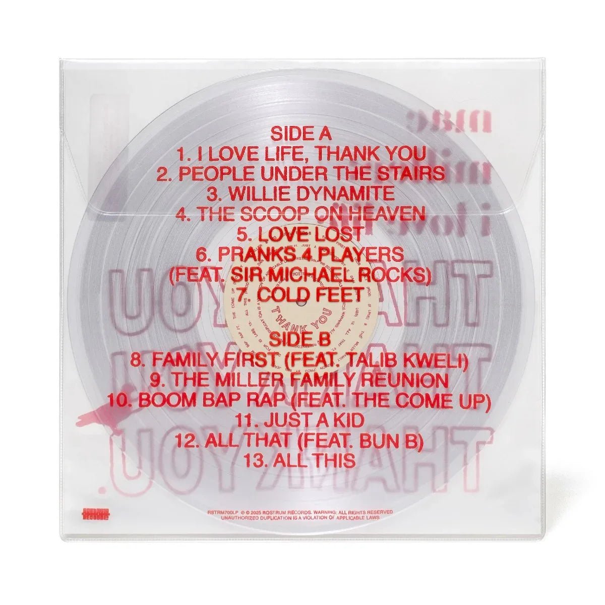 Mac Miller - I Love Life, Thank You (Limited Edition, Clear Vinyl) (LP) - Joco Records
