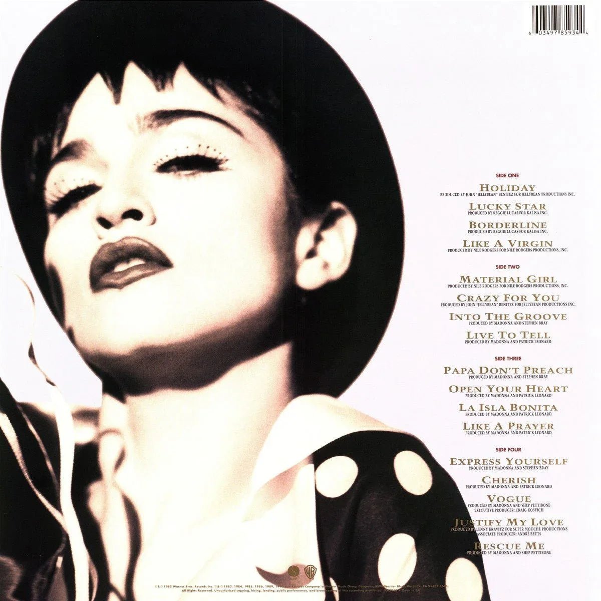 Madonna - Immaculate Collection (Gatefold) (2 LP) - Joco Records