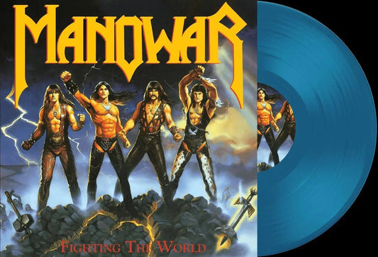 Manowar - Fighting The World (Limited Edition Import, Transparent, Blue Vinyl) (LP) - Joco Records