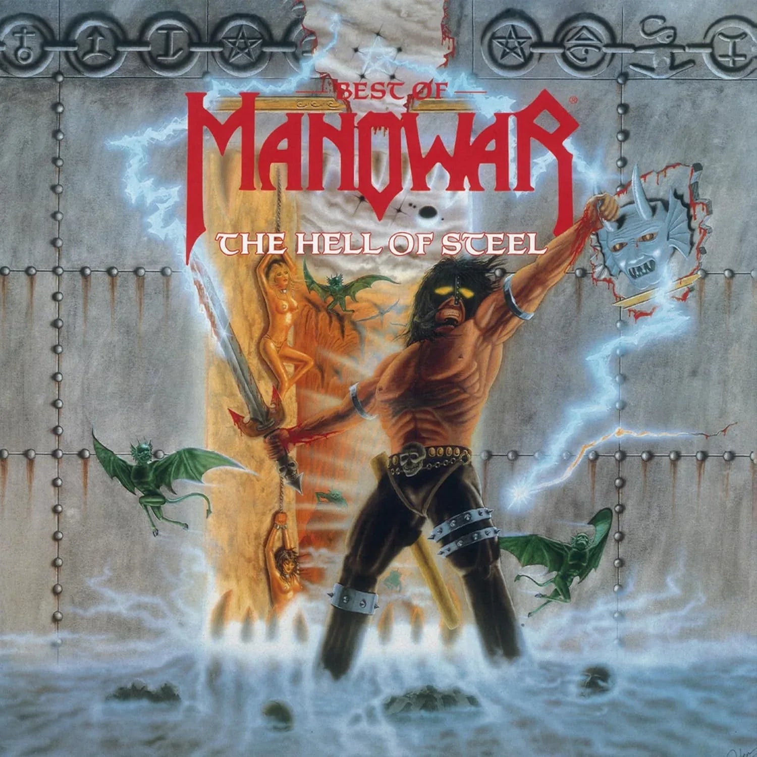 Manowar - Hell Of Steel: Best Of (Limited Edition Import, 180 Gram, Silver Vinyl) (2 LP) - Joco Records