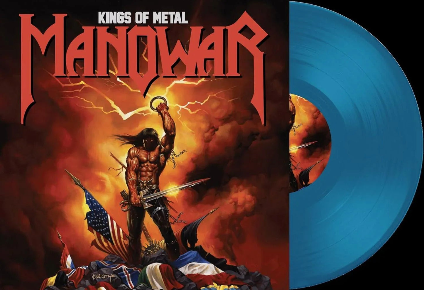 Manowar - Kings Of Metal (Limited Edition Import, Transparent Blue Vinyl) (LP) - Joco Records