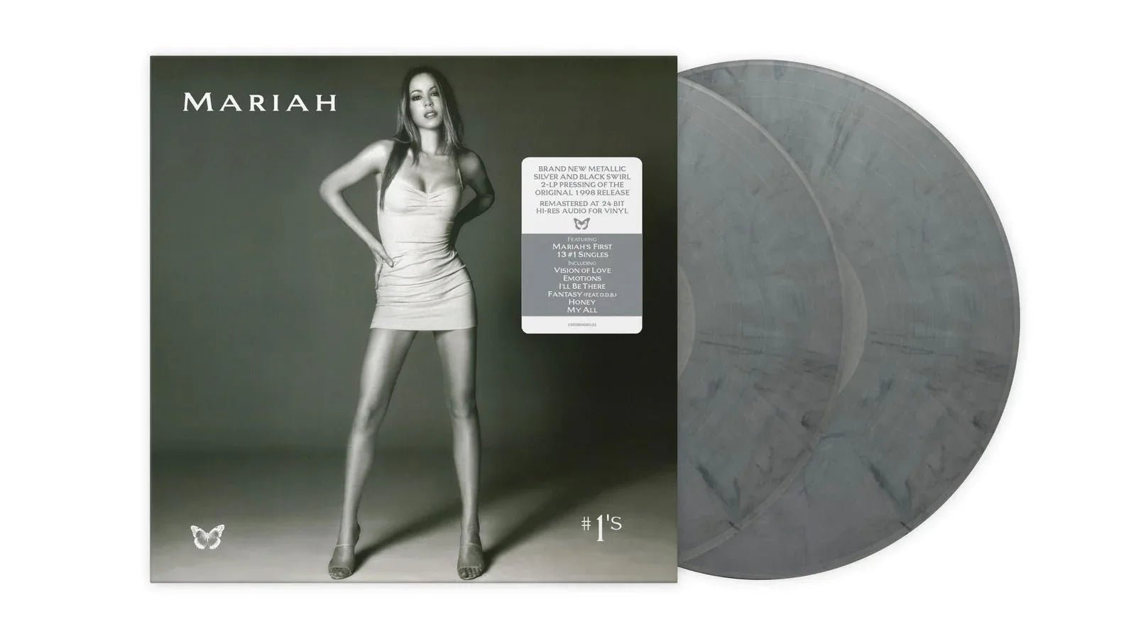 Mariah Carey - 1's (Bonus Tracks, Silver & Black Swirl Vinyl, 2 LP) - Joco Records