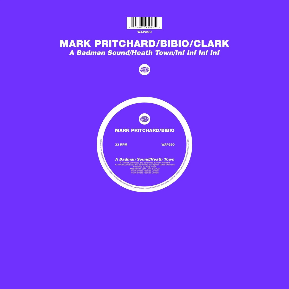 Mark Pritchard / Bibio / Clark - A Badman Sound / Heath Town / Inf Inf Inf Inf (12-Inch Vinyl) - Joco Records