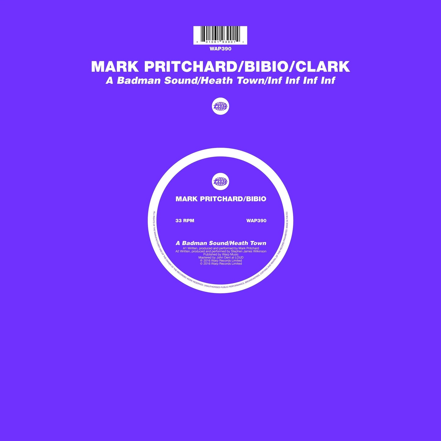 Mark Pritchard / Bibio / Clark - A Badman Sound / Heath Town / Inf Inf Inf Inf (Vinyl) - Joco Records