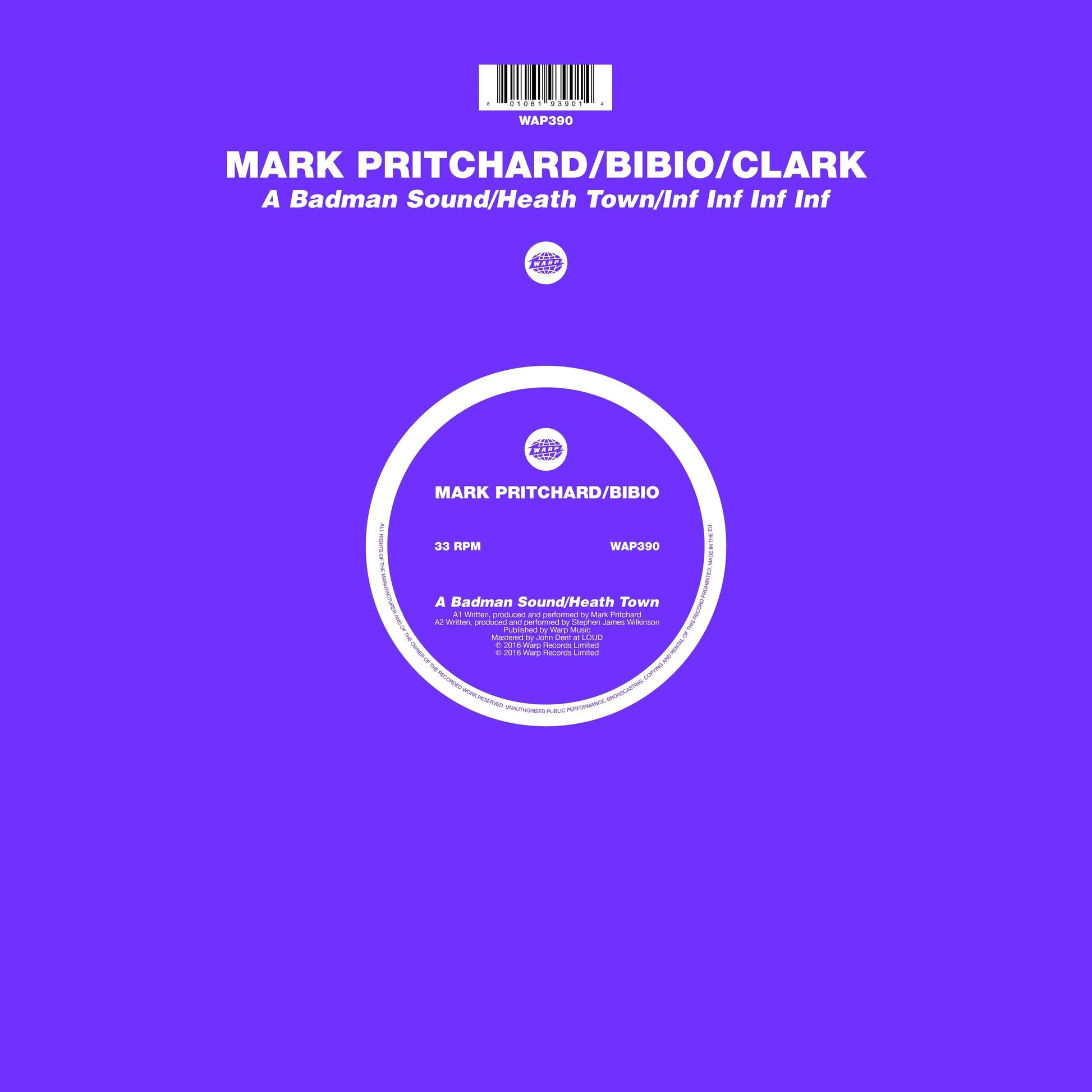 Mark Pritchard / Bibio / Clark - A Badman Sound / Heath Town / Inf Inf Inf Inf (Vinyl) - Joco Records