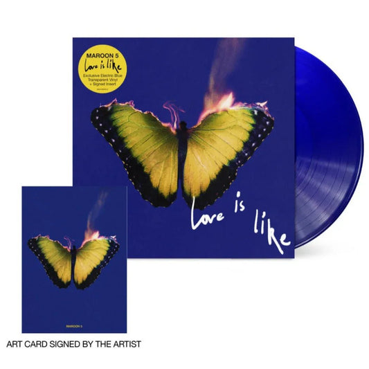 Maroon 5 - Love Is Like – Limited Edition Transparent Electric Blue Vinyl (Signed Insert) (LP) - Joco Records