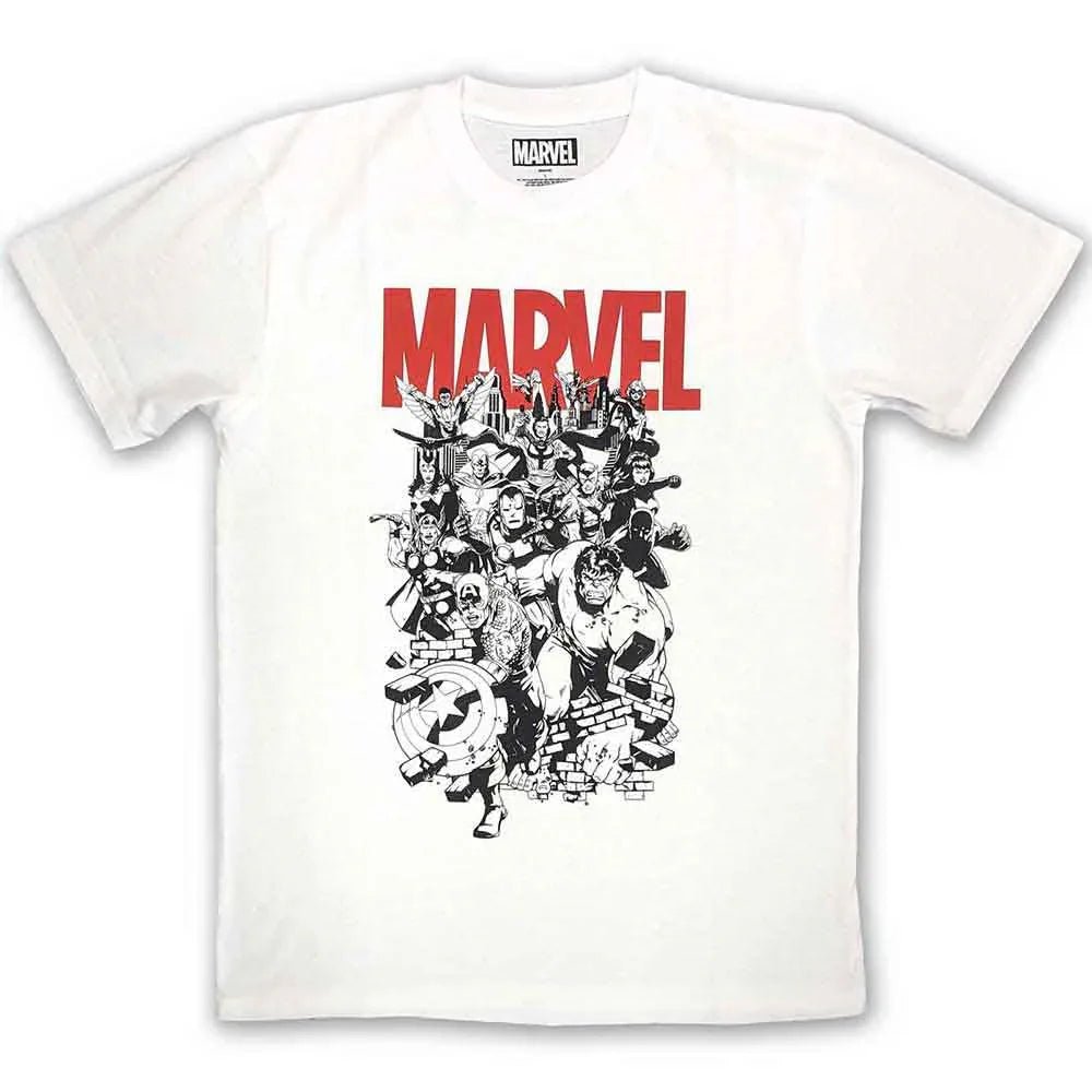 Marvel Comics - Black & White Characters (T-Shirt) - Joco Records