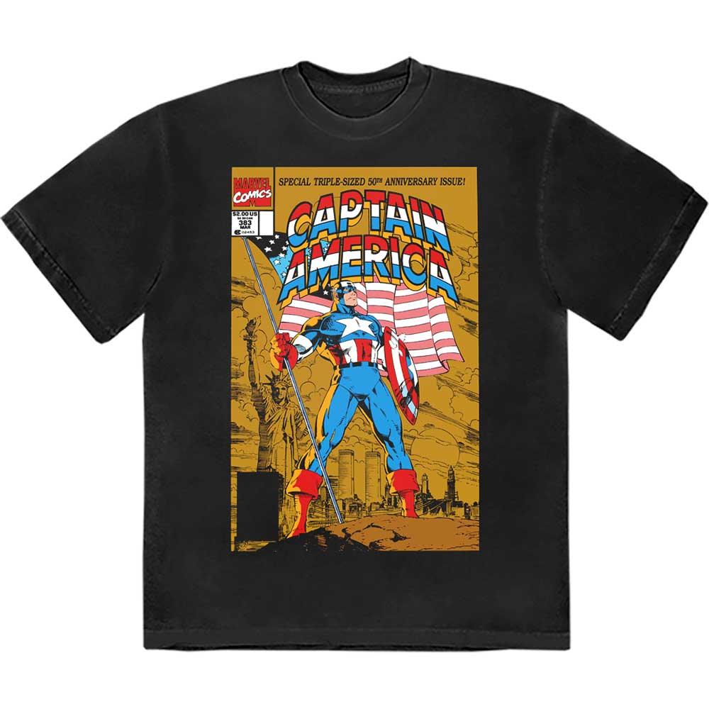 Marvel Comics - Captain America 50th Comic Cover (T-Shirt) - Joco Records